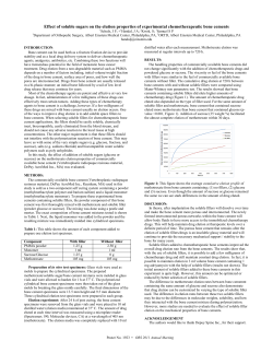 Effect of soluble sugars on the elution properties of experimental
