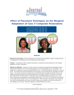 Effect of Placement Techniques on the Marginal