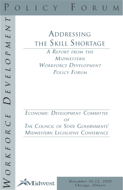 A Report from the Midwestern Workforce Development Policy Forum