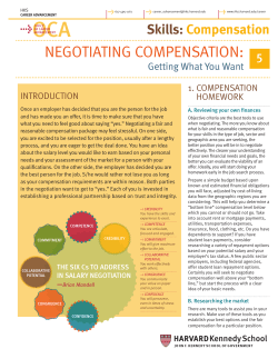 negotiating compensation