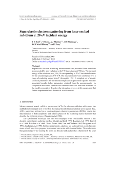 Superelastic electron scattering from laser excited rubidium at 20eV