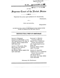 Petitioners, Respondent. PETITION FOR A WRIT OF