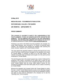 (SC 68/2014) [2015] NZSC 73