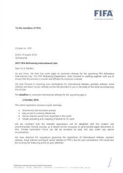 2017 FIFA Refereeing International Lists