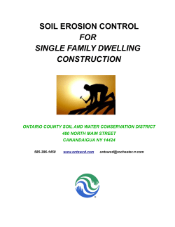 soil erosion control for single family dwelling construction