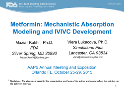 Metformin: Mechanistic Absorption Modeling and IVIVC Development