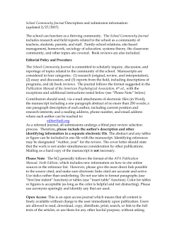 School Community Journal Description