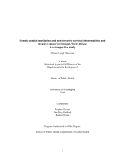 Female genital mutilation and non-invasive cervical abnormalities