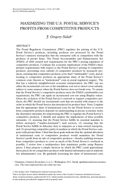 MAXIMIZING THE U.S. POSTAL SERVICE`S PROFITS FROM