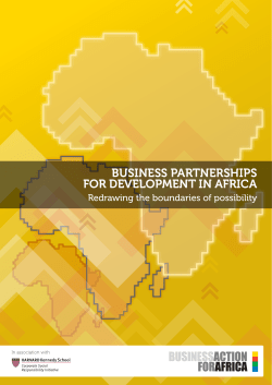 Business partnerships for development in africa