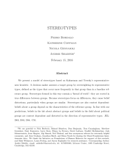 stereotypes - Harvard University