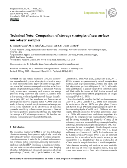 Technical Note: Comparison of storage strategies