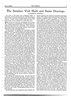 Ernest Gruening on Haiti and DR from The Nation