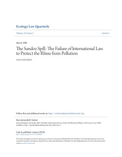 The Sandoz Spill: The Failure of International Law to Protect the