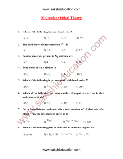 Molecular Orbital Theory