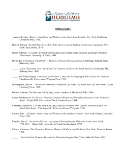 Hermitage Slavery Toolkit Bibliography Adult