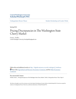 Pricing Discrepancies in The Washington State Cherry Market