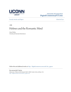 Holmes and the Romantic Mind