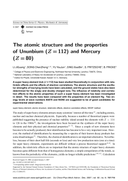 The atomic structure and the properties of Ununbium (Z = 112) and