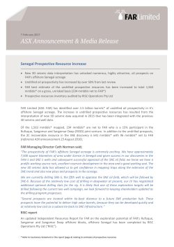 Senegal Prospective Resource Increase