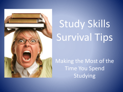Study Skills Survival