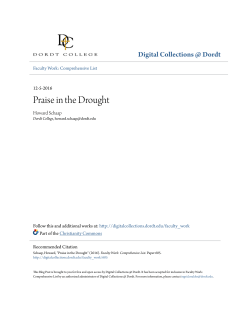 Praise in the Drought - Digital Collections @ Dordt
