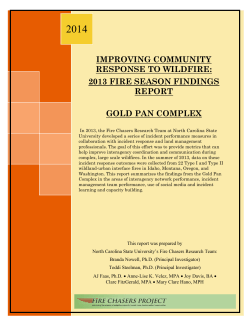 2013 fire season findings report gold pan complex