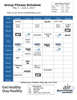 Group Fitness Schedule