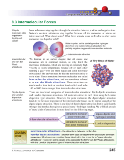 245 8.3 Intermolecular Forces