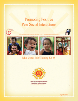 Promoting Positive Peer Social Interactions