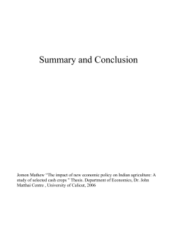 Summary and Conclusion