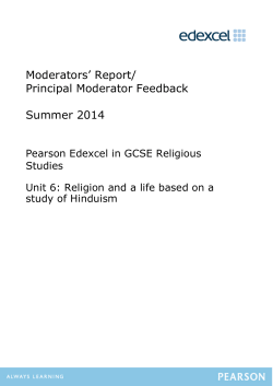 Examiners` Report - Edexcel