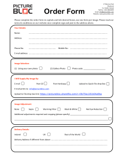 Order Form - Picture Bloc