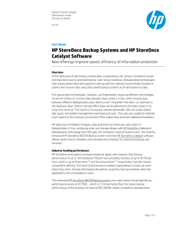 HP StoreOnce Catalyst