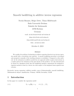 Smooth backfitting in additive inverse regression - Ruhr