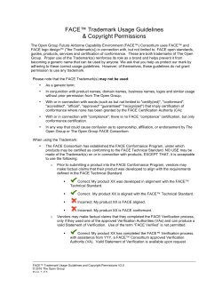 FACE&trade; Trademark Usage Guidelines
