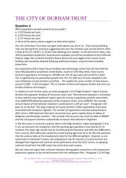 the projections of household growth