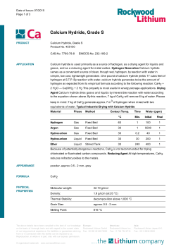 Calcium Hydride, Grade S