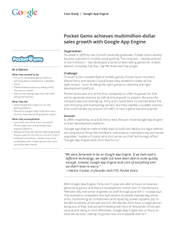 Pocket Gems achieves multimillion-dollar sales growth with Google