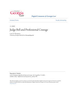 Judge Bell and Professional Courage