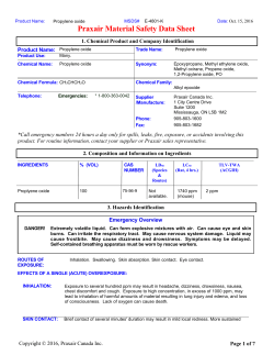 Propylene Oxide MSDS E-4801 2016