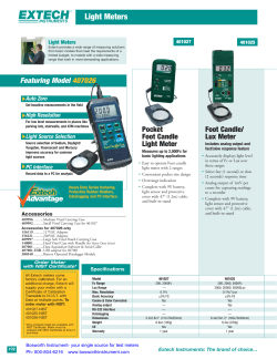 Light meters for measuring LUX, Foot Candles and