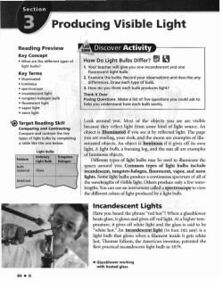 Producing Visible Light