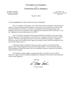 Hill Letter to Congress Supporting H.R. 4768 and S. 2724, the
