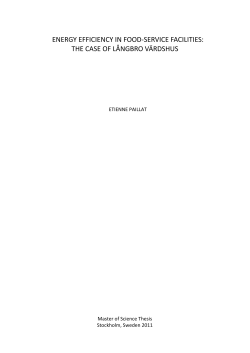 energy efficiency in food-service facilities