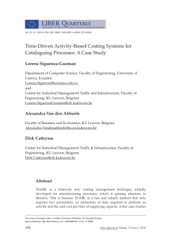 Time-Driven Activity-Based Costing Systems for