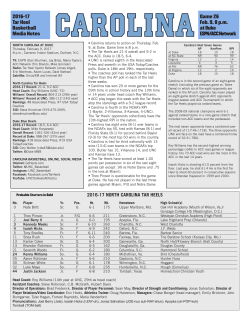 UNC Notes - GoHeels.com