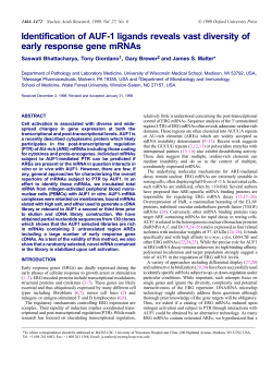 Identification of AUF-1 ligands reveals vast diversity