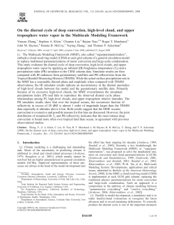On the diurnal cycle of deep convection, high