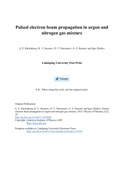 Pulsed electron beam propagation in argon and nitrogen gas mixture